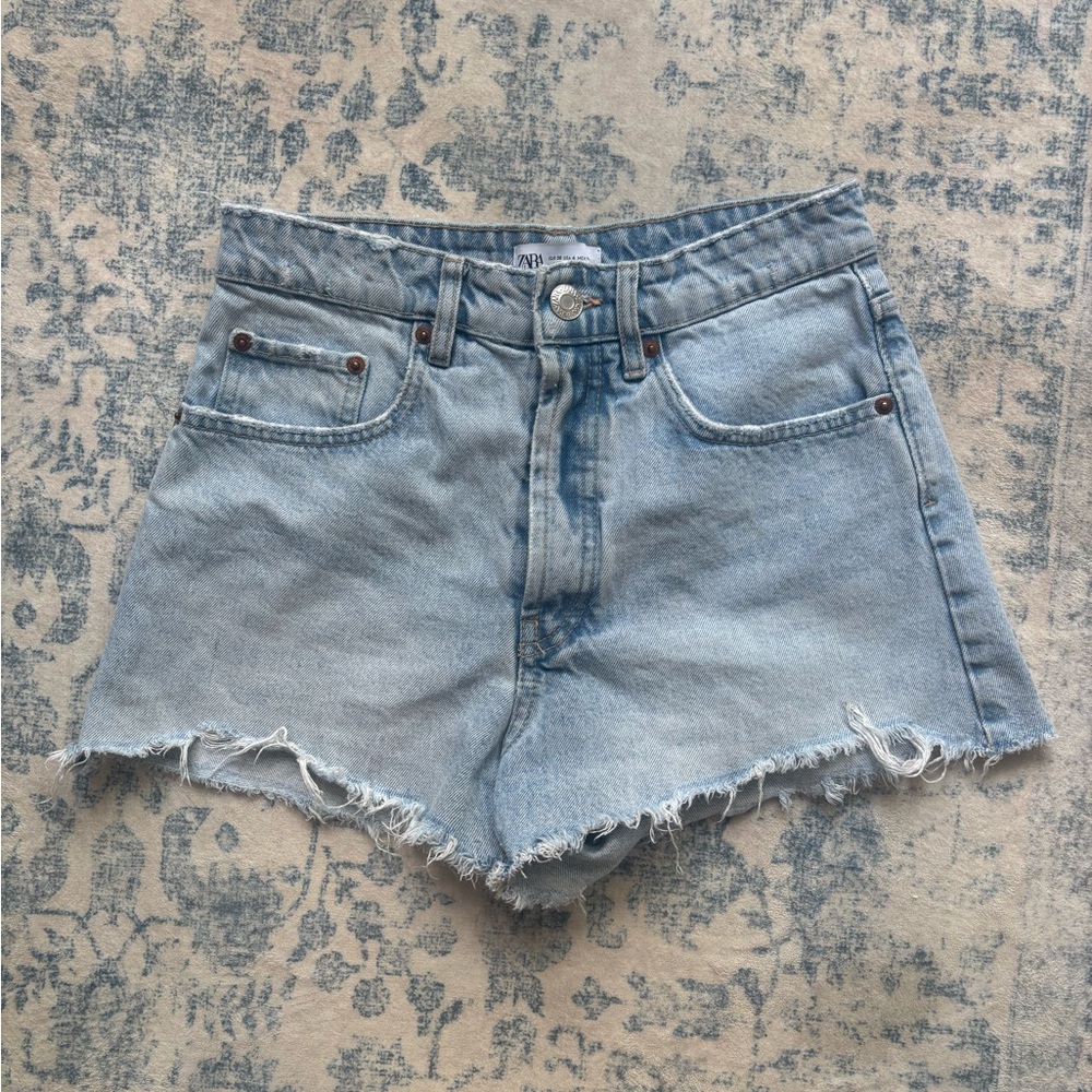Zara Light Blue Jean Shorts